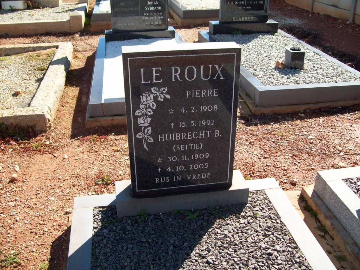 ROUX Pierre, le 1908-1992 &amp; Huibrecht B. 1909-2005