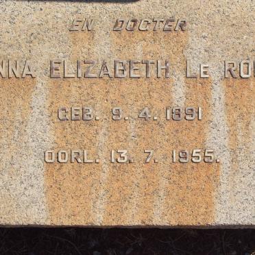 ROUX Anna Elizabeth, le 1891-1955