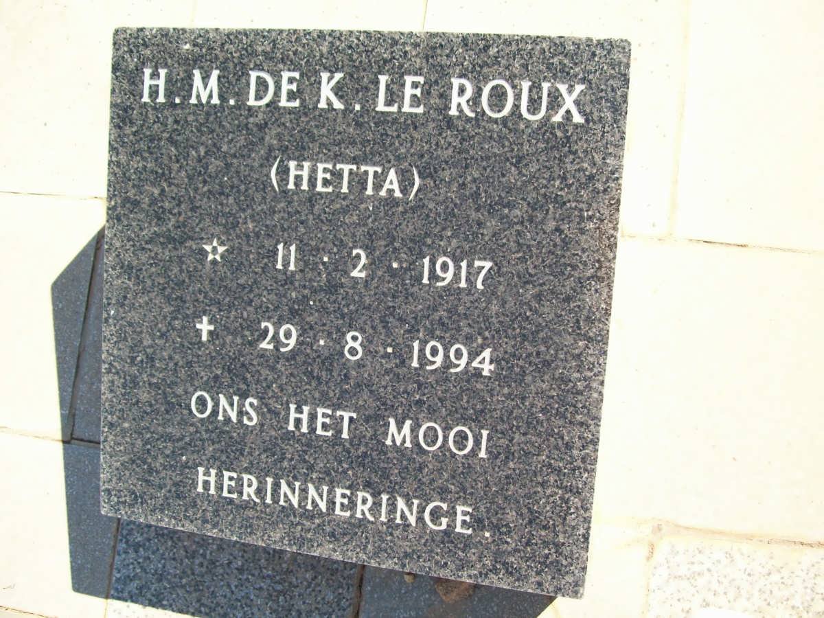 ROUX H.M. de K., le 1917-1994