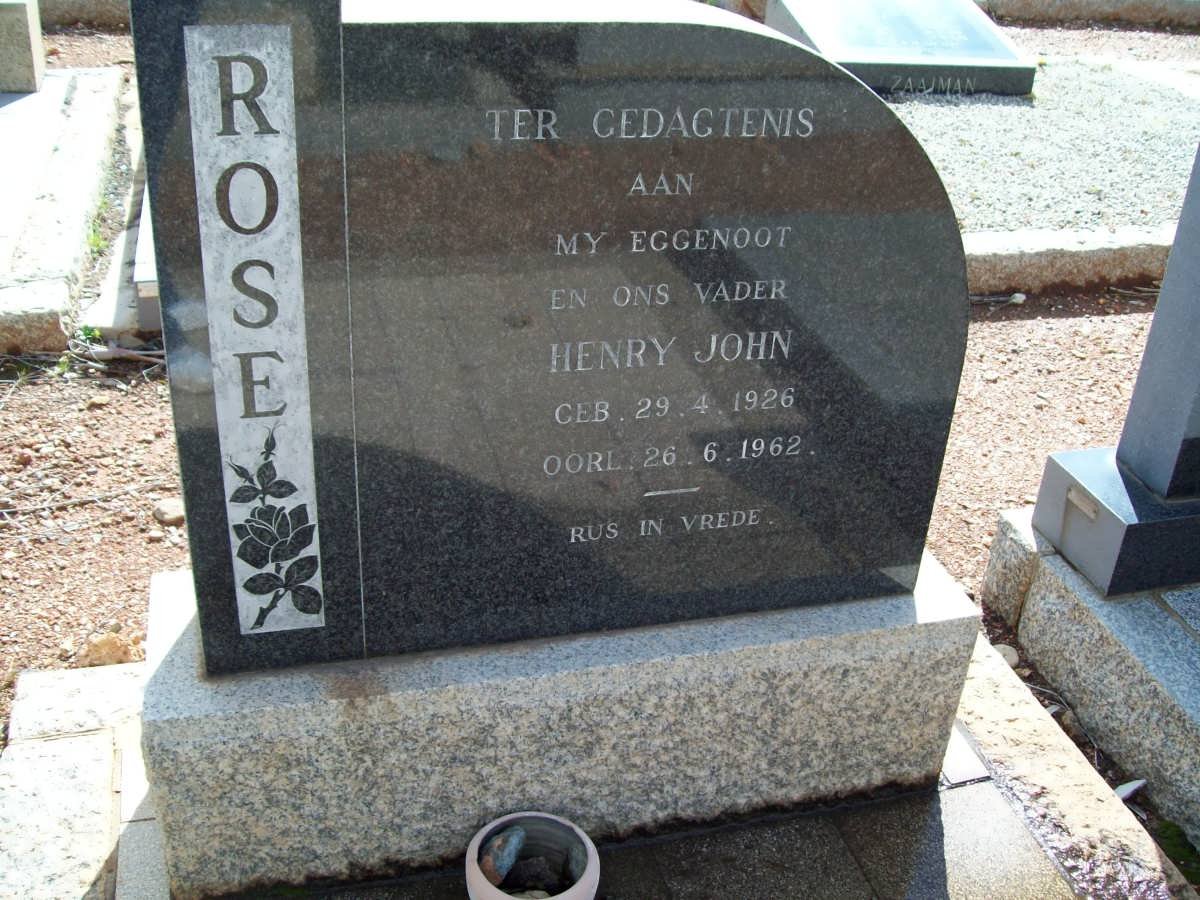 ROSE Henry John 1926-1962