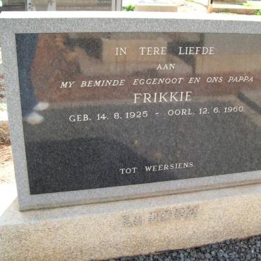 ROUX Frikkie, le 1925-1960