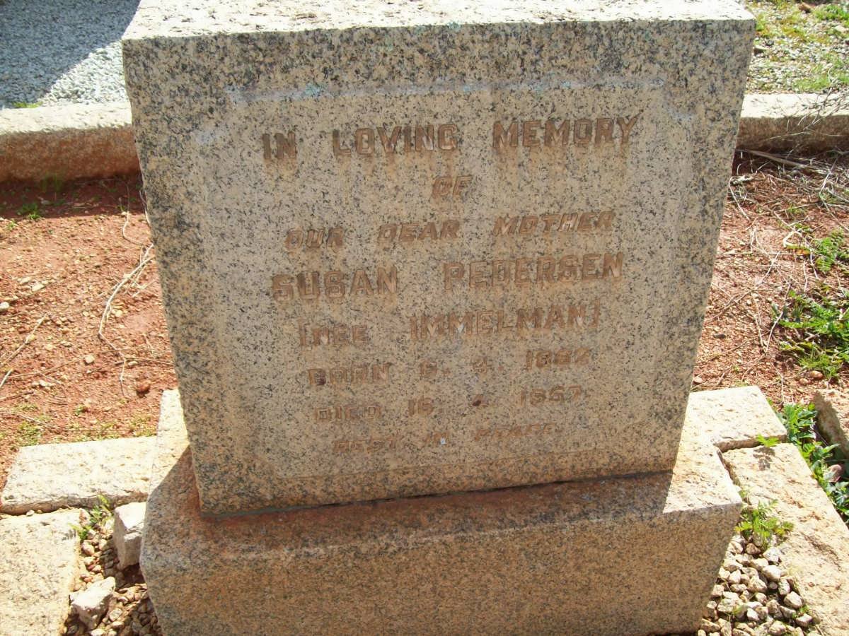 REDERSEN Susan nee IMMELMAN 1862-1957
