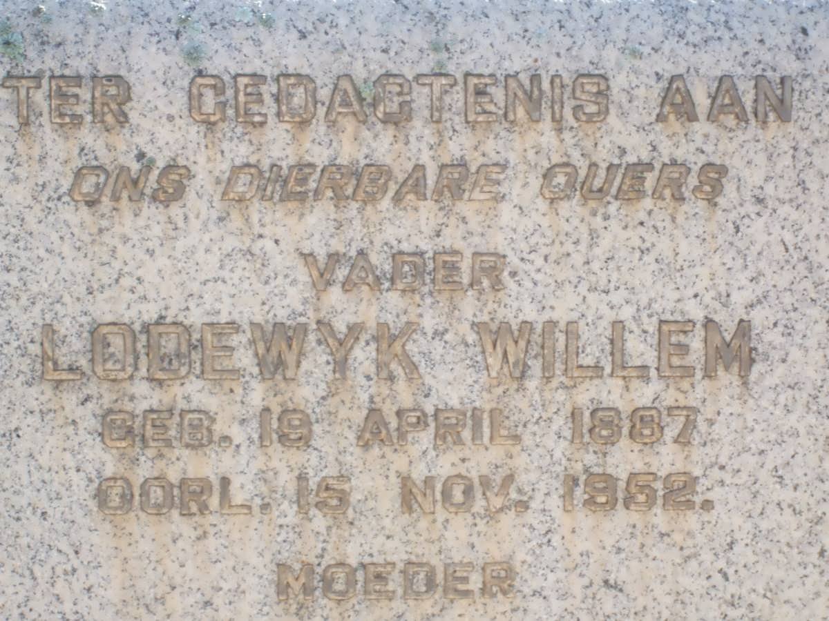 ROUX Lodewyk Willem 1887-1952 &amp; Cornelia Sophia BERGH 1884-1963