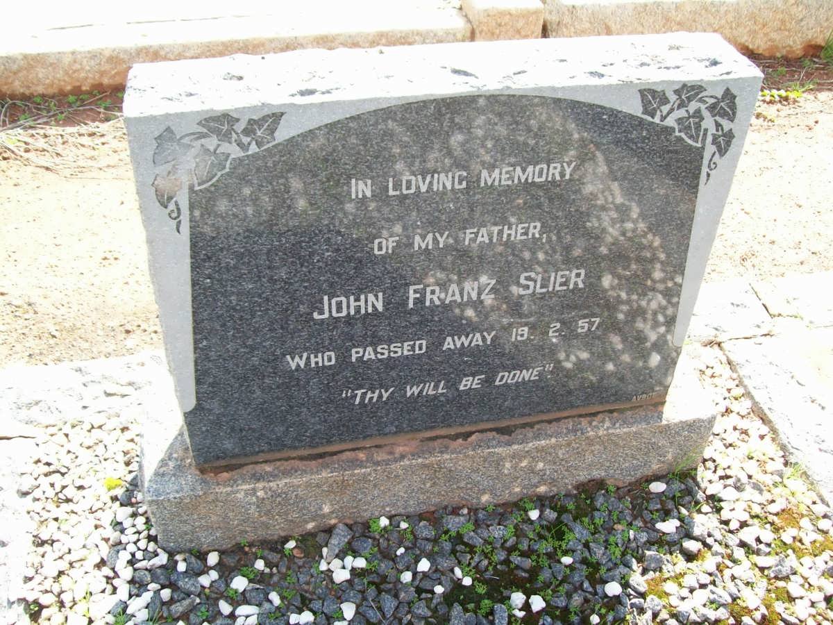 SLIER John Franz -1957
