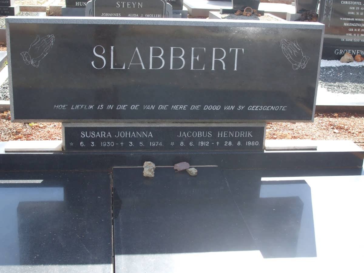 SLABBERT Jacobus Hendrik 1912-1980 :: SLABBERT Susara Johanna 1930-1974