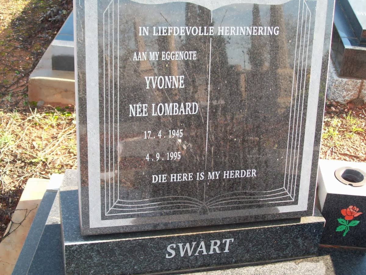 SWART Yvonne nee LOMBARD 1945-1995