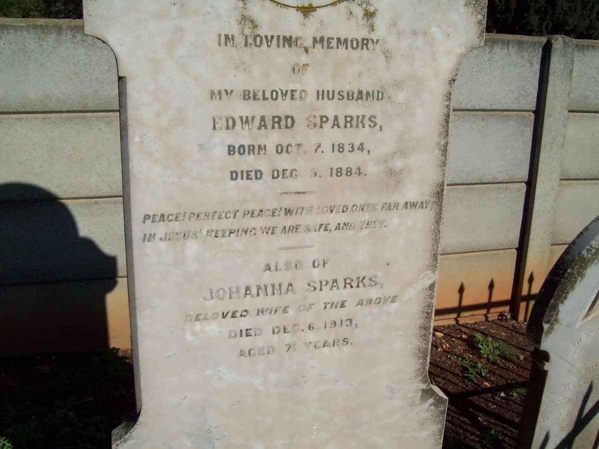 SPARKS Edward 1834-1884 &amp; Johanna -1913