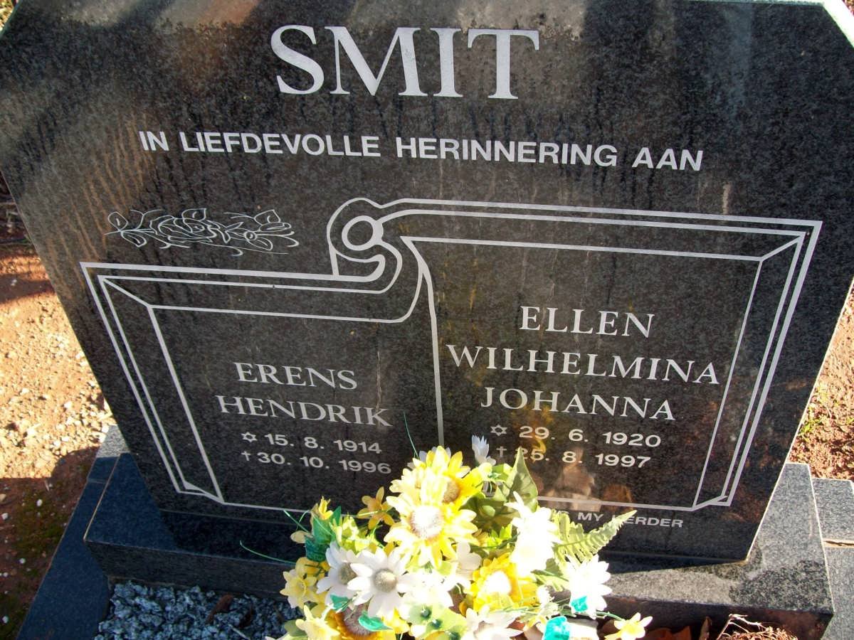 SMIT Erns Hendrik 1914-1996 &amp; Ellen Wilhelmina Johanna 1920-1997