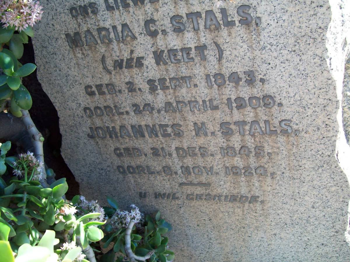 STALS Johannes M. 1845-1924 &amp; Maria C. KEET 1843-1909