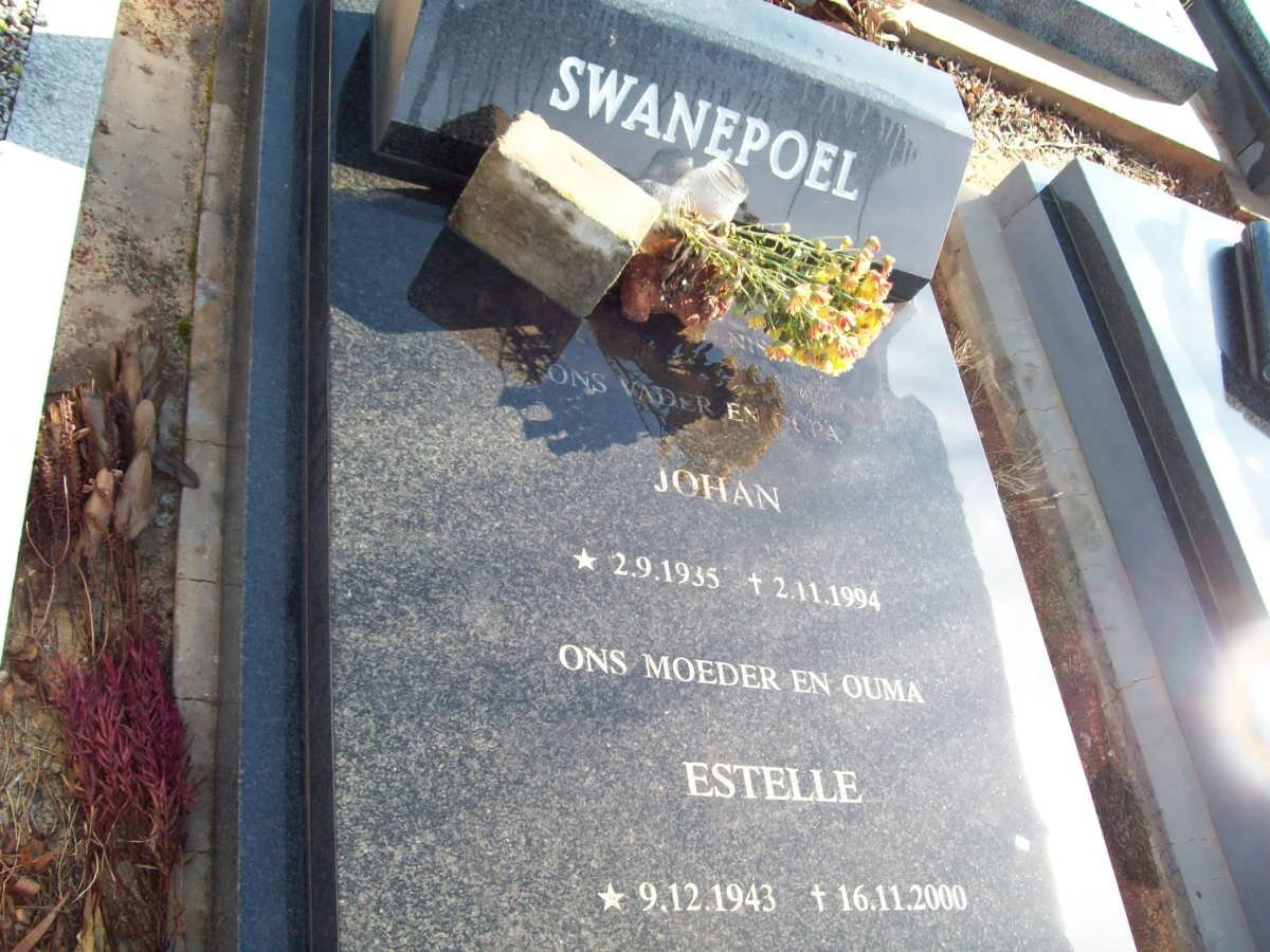 SWANEPOEL Johan 1935-1994 &amp; Estelle 1943-2000