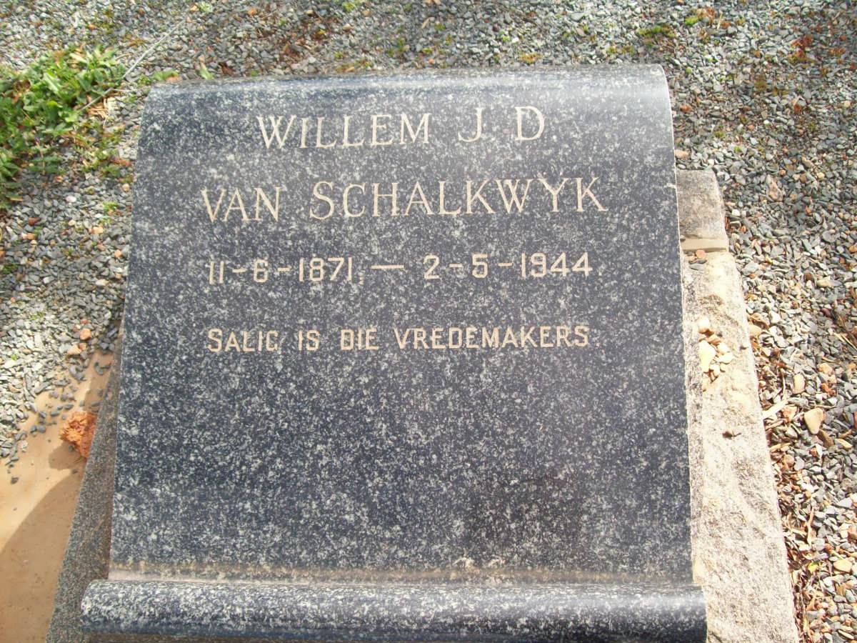 SCHALKWYK Willem J.D., van 1871-1944