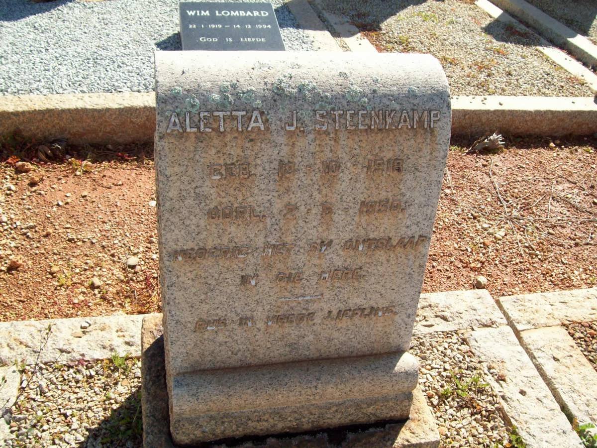 STEENKAMP Aletta J. 1918-1950