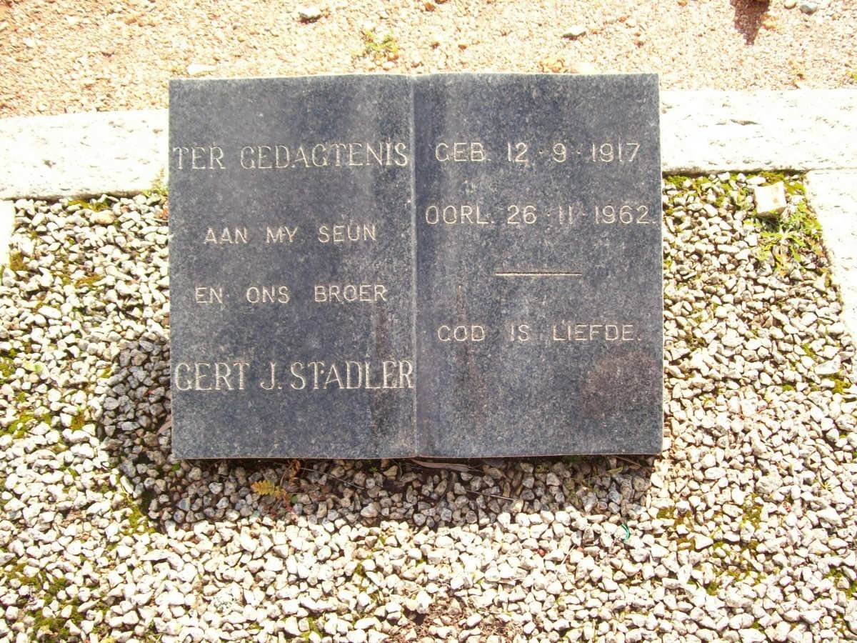 STADLER Gert J. 1917-1962