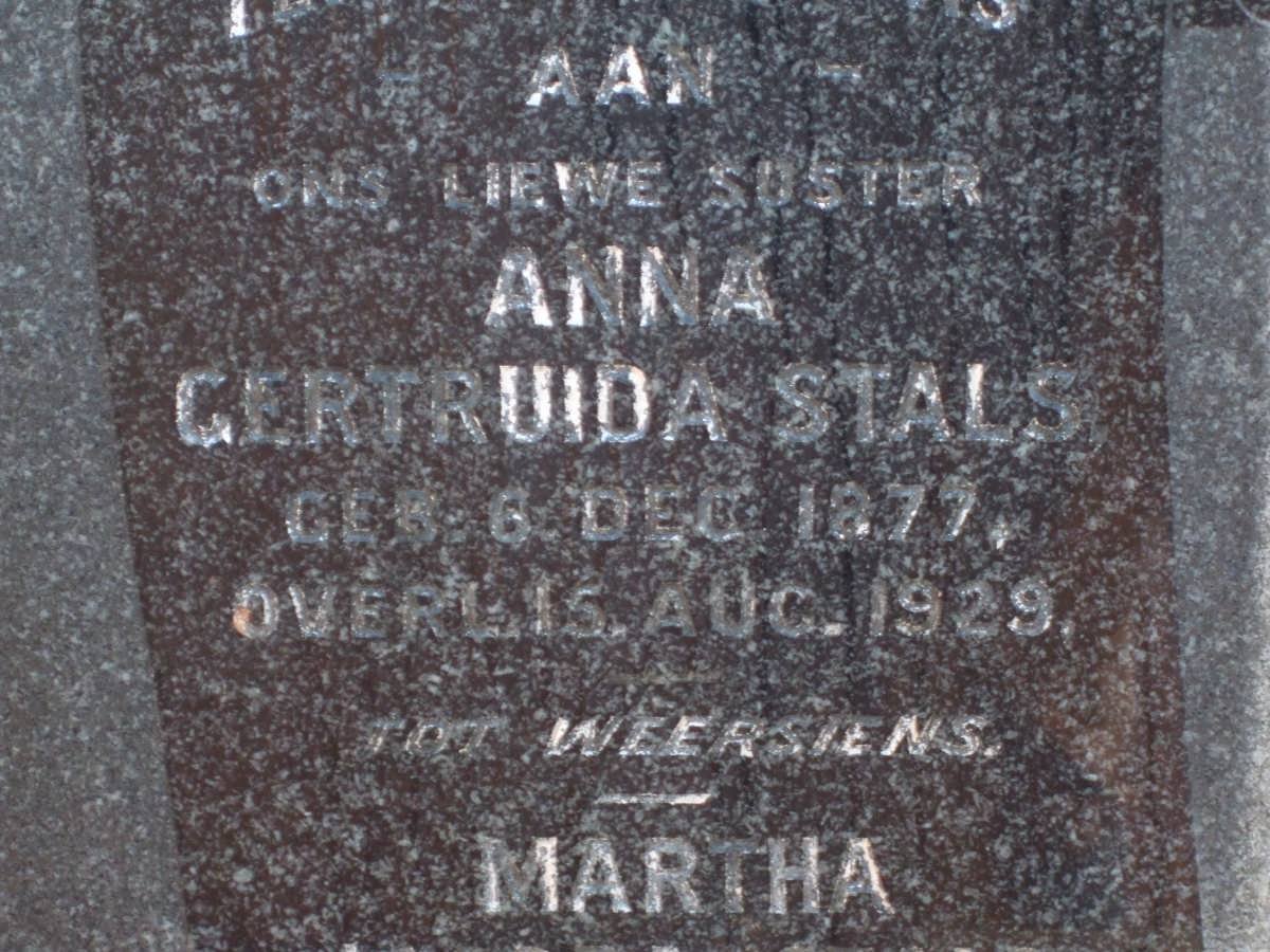 STALS Anna Gertruida 1877-1929 :: STALS Martha Jacoba 1870-1937 :: STALS Catharina C. 1872-1947