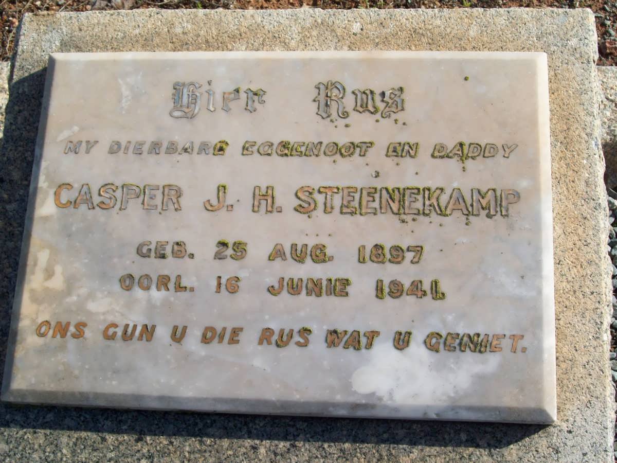STEENEKAMP Casper J.H. 1897-1941