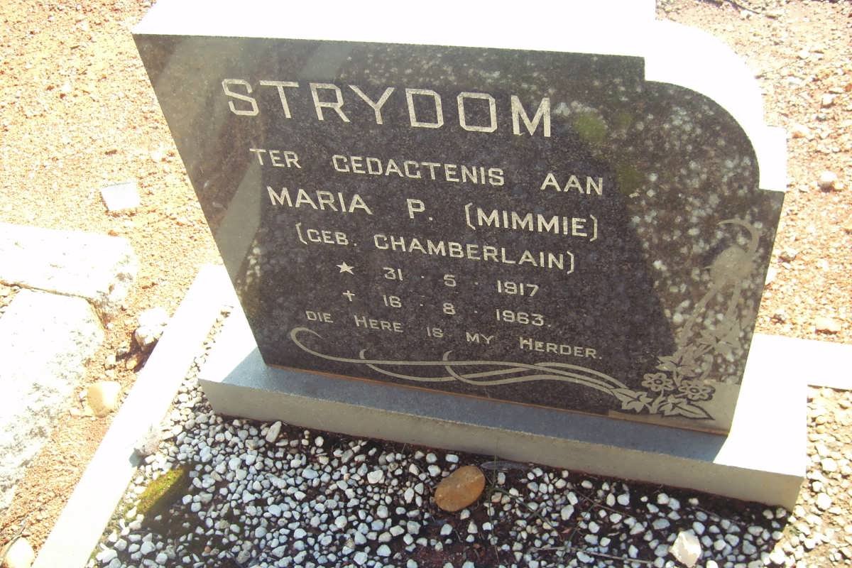 STRYDOM Maria P. nee CHAMBERLAIN 1917-1963