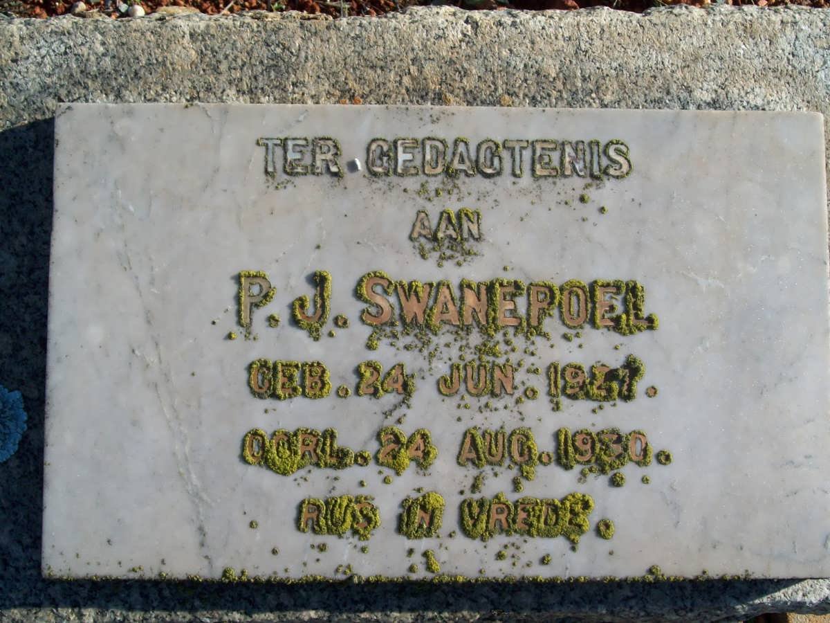 SWANEPOEL P.J. 1921-1930