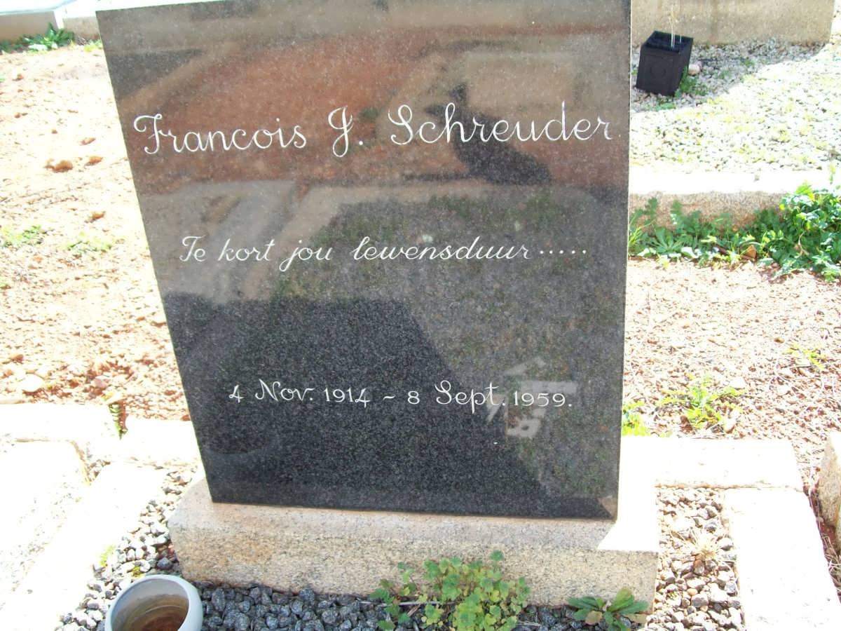 SCHREUDER Francois J. 1914-1959