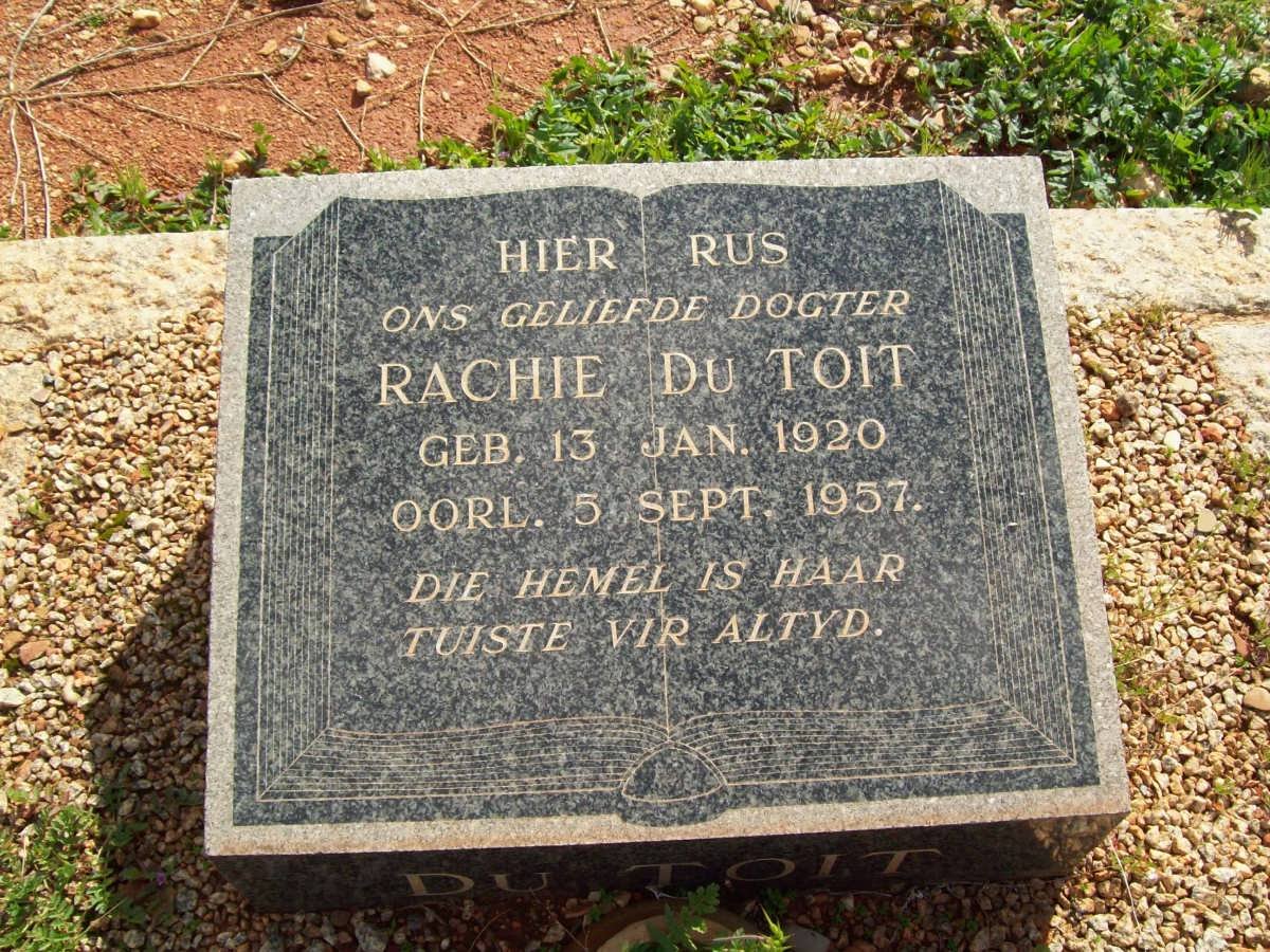 TOIT Rachie, du 1920-1957