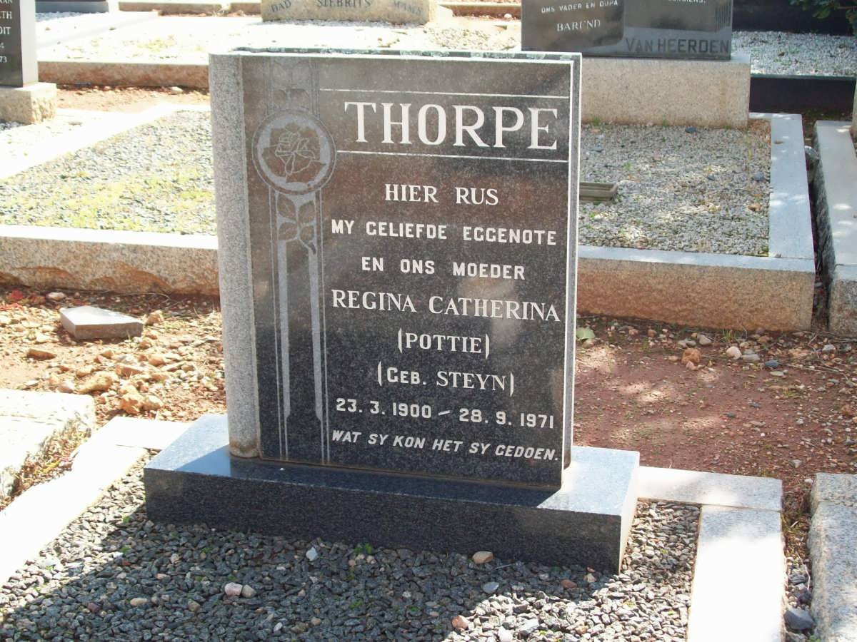 THORPE Regina Catherina nee STEYN 1900-1971