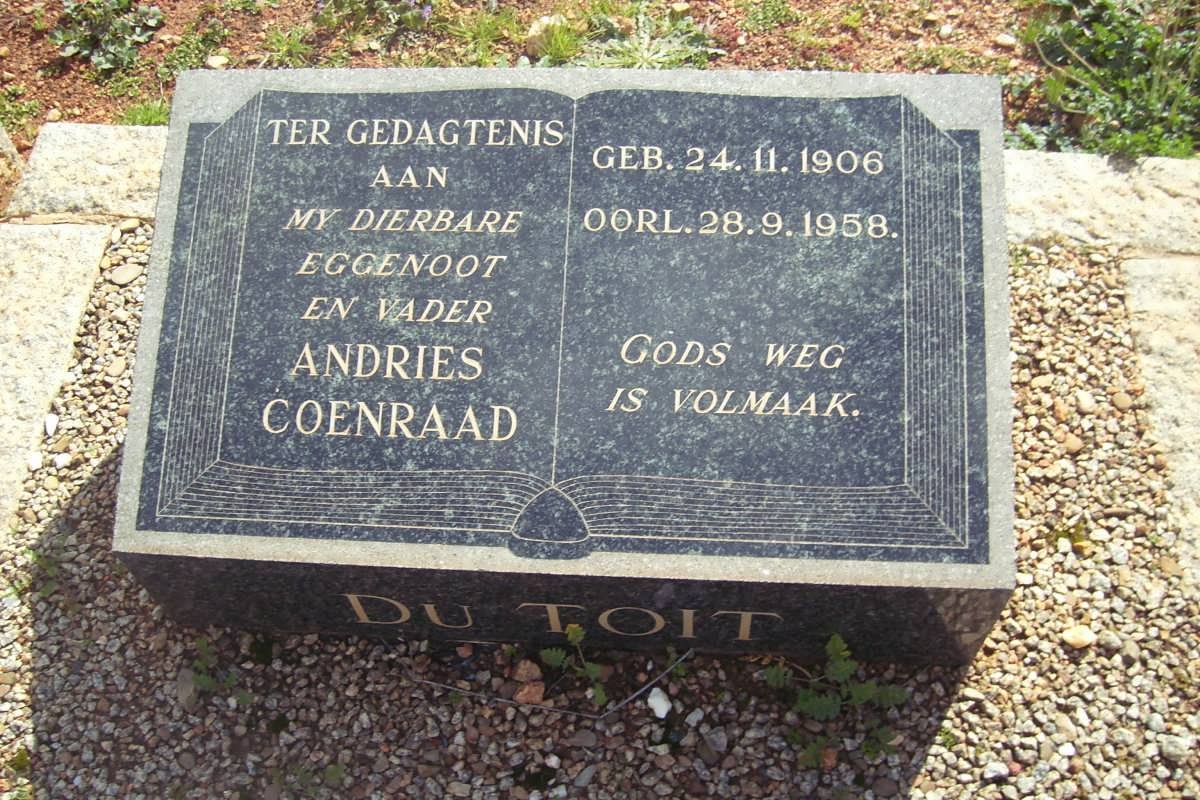 TOIT Andries Coenraad, du 1906-1957
