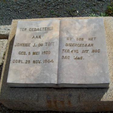 TOIT Johnnie J., du 1920-1944
