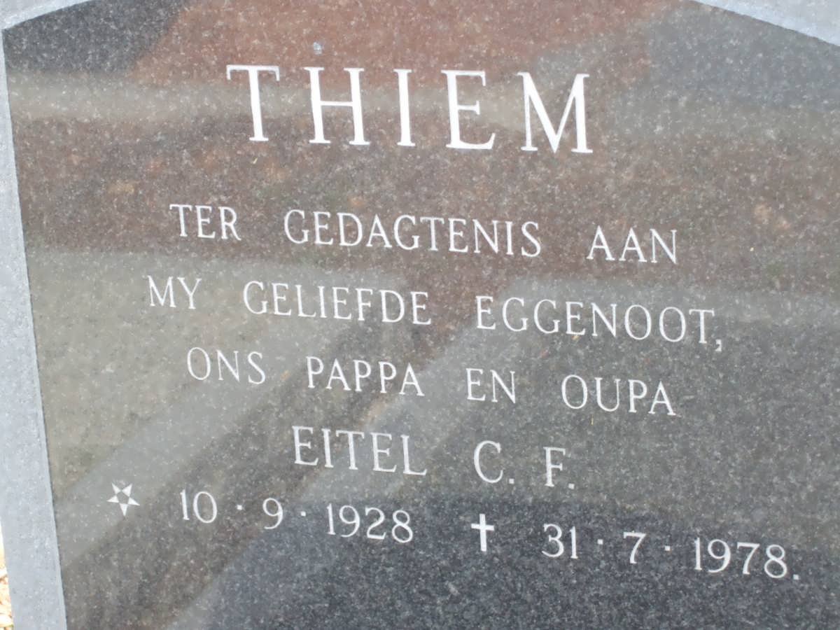 THIEM Eitel C.F. 1928-1978