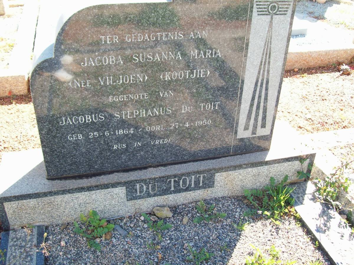 TOIT  Jacoba Susanna Maria, du nee VILJOEN 1864-1950