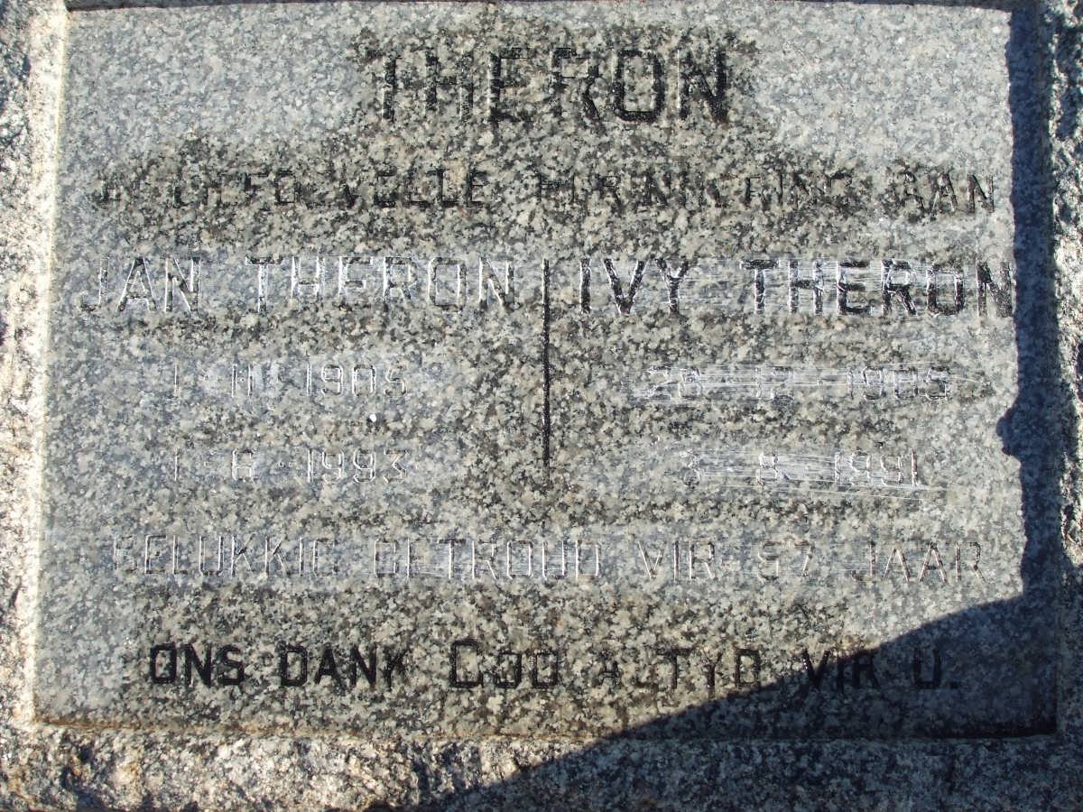 THERON Jan 1905-1993 &amp; Ivy 1905-1991