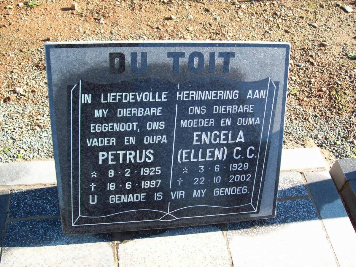 TOIT Petrus, du 1925-1997 &amp; Engela C.C. 1928-2002