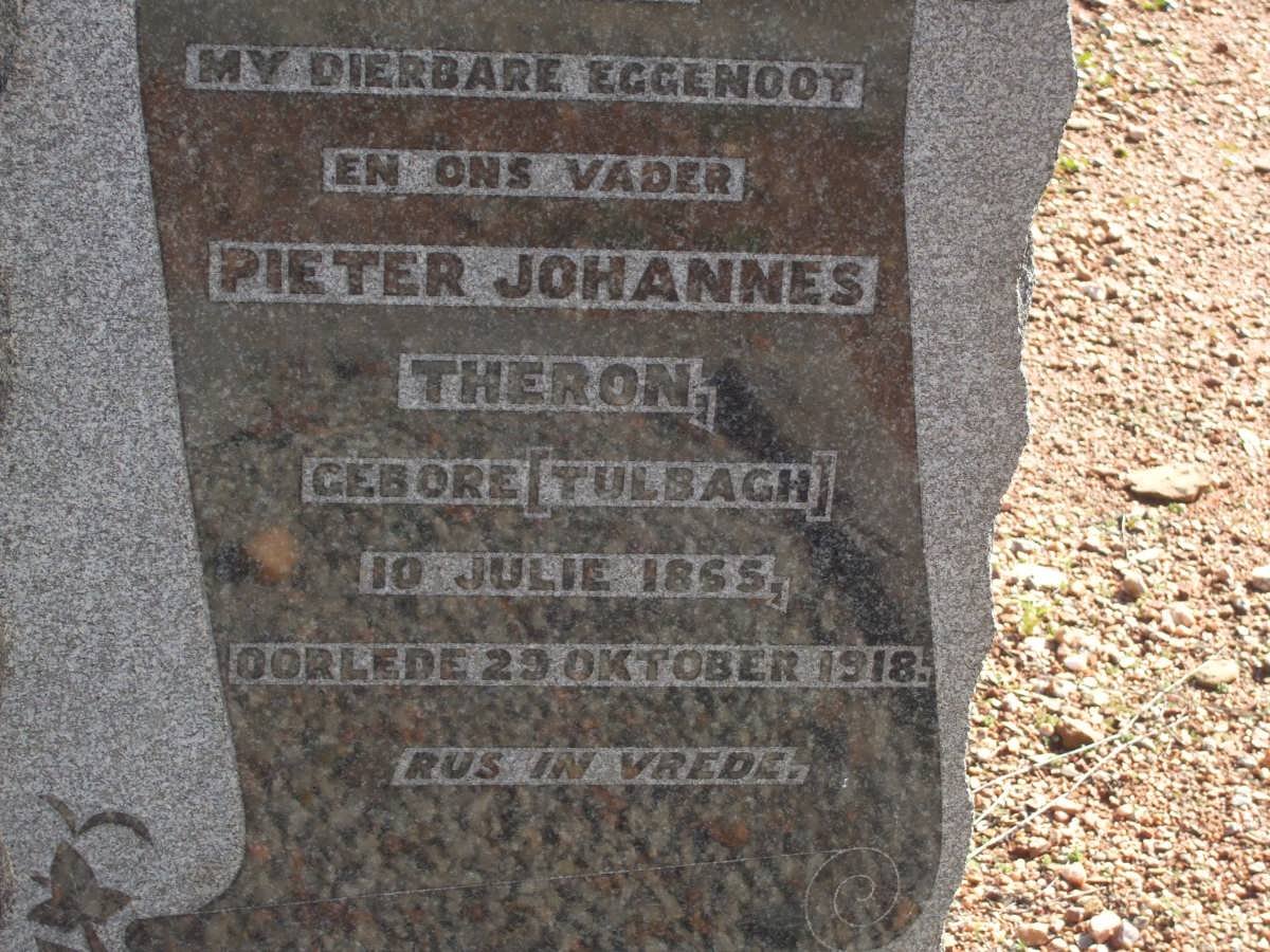 THERON Pieter Johannes 1965-1918 &amp; Sarah Susanna 1951
