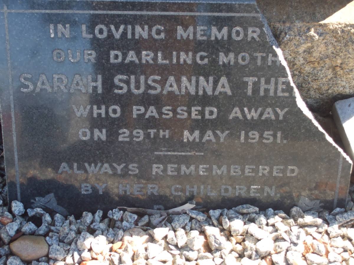 THERON Pieter Johannes 1965-1918 &amp; Sarah Susanna 1951