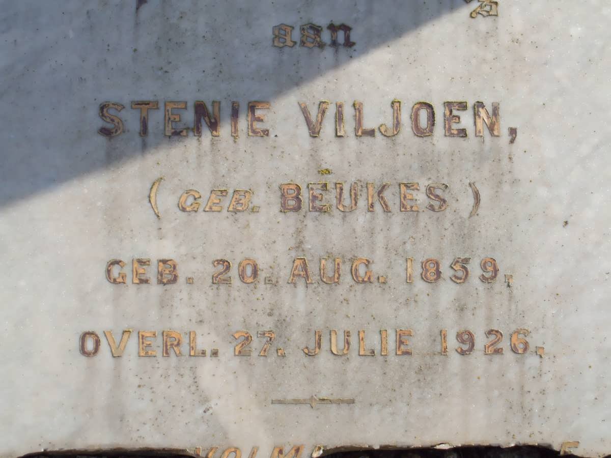 VILJOEN Stenie nee BEUKES 1859-1926