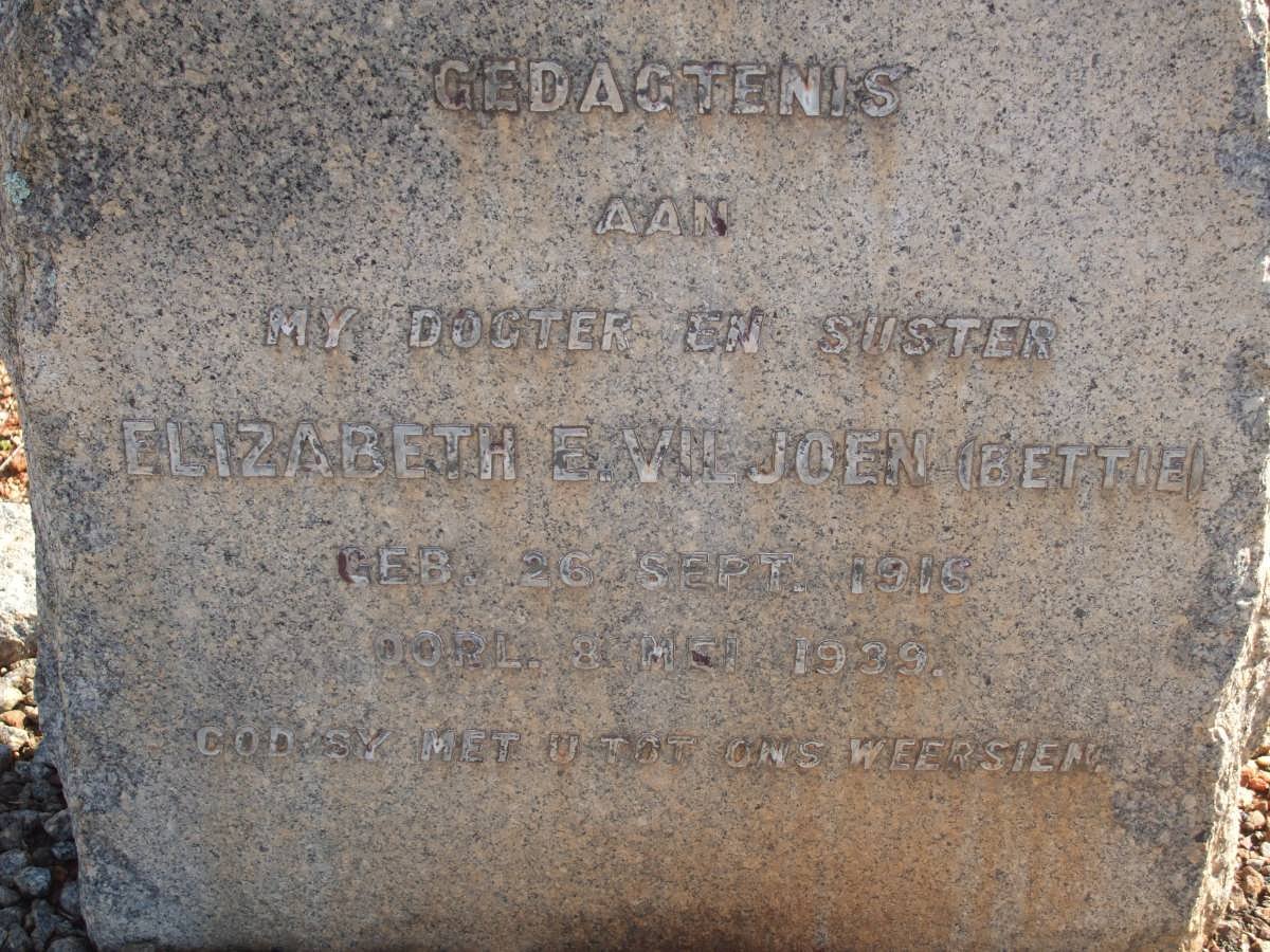 VILJOEN Elizabeth E. 1916-1939