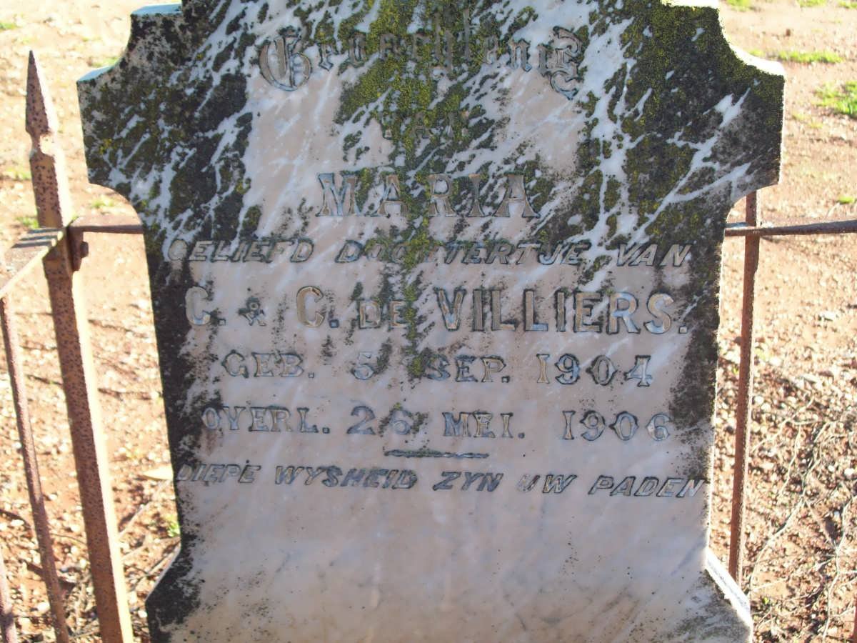 VILLIERS Maria, de  1904-1906