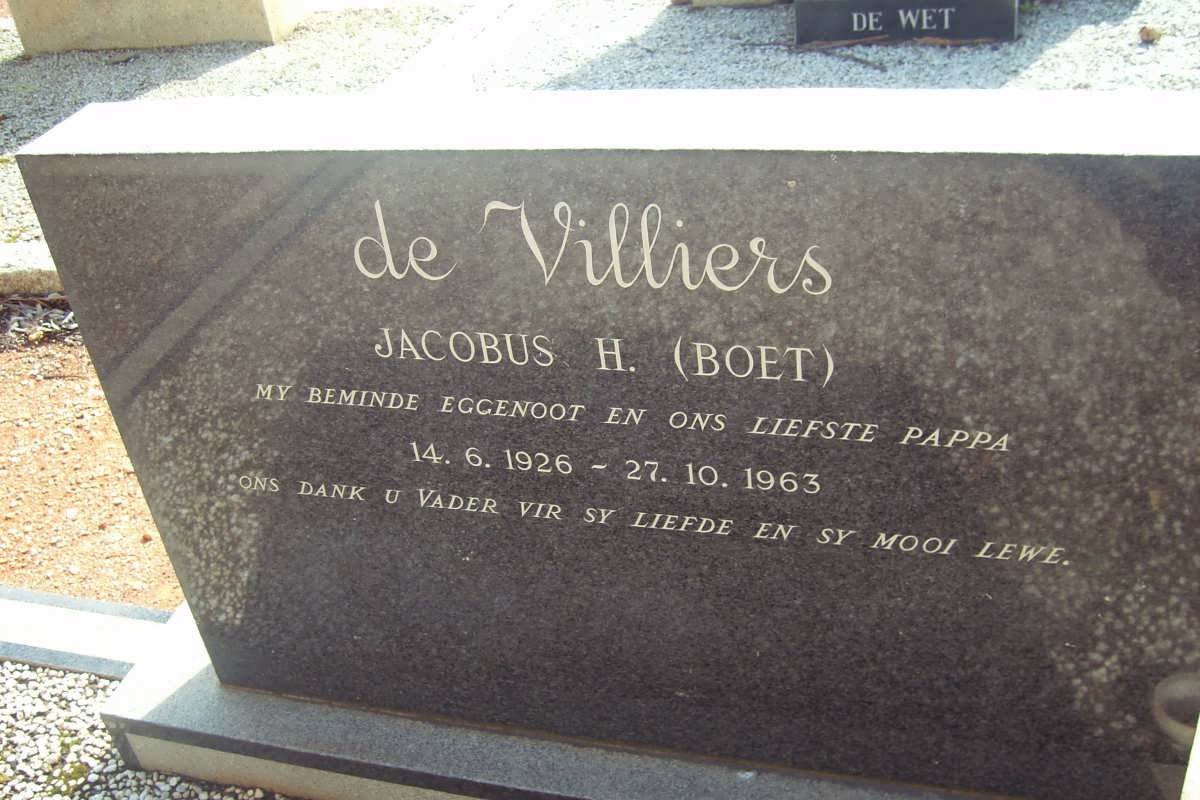 VILLIERS Jacobus H., de 1926-1963