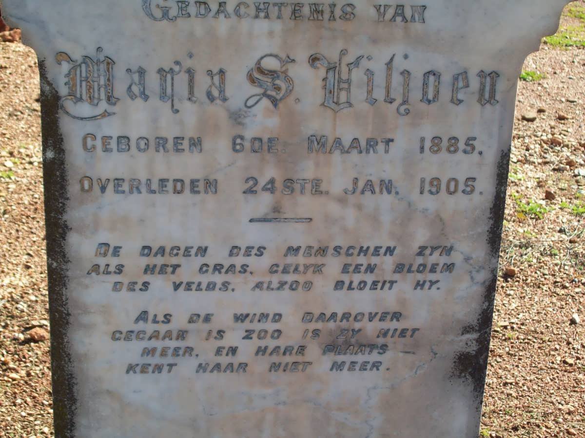VILJOEN Maria S. 1885-1905