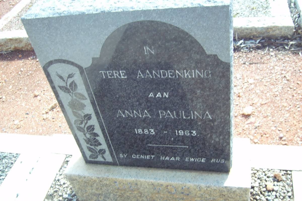 VOS Anna Paulina, de 1883-1963