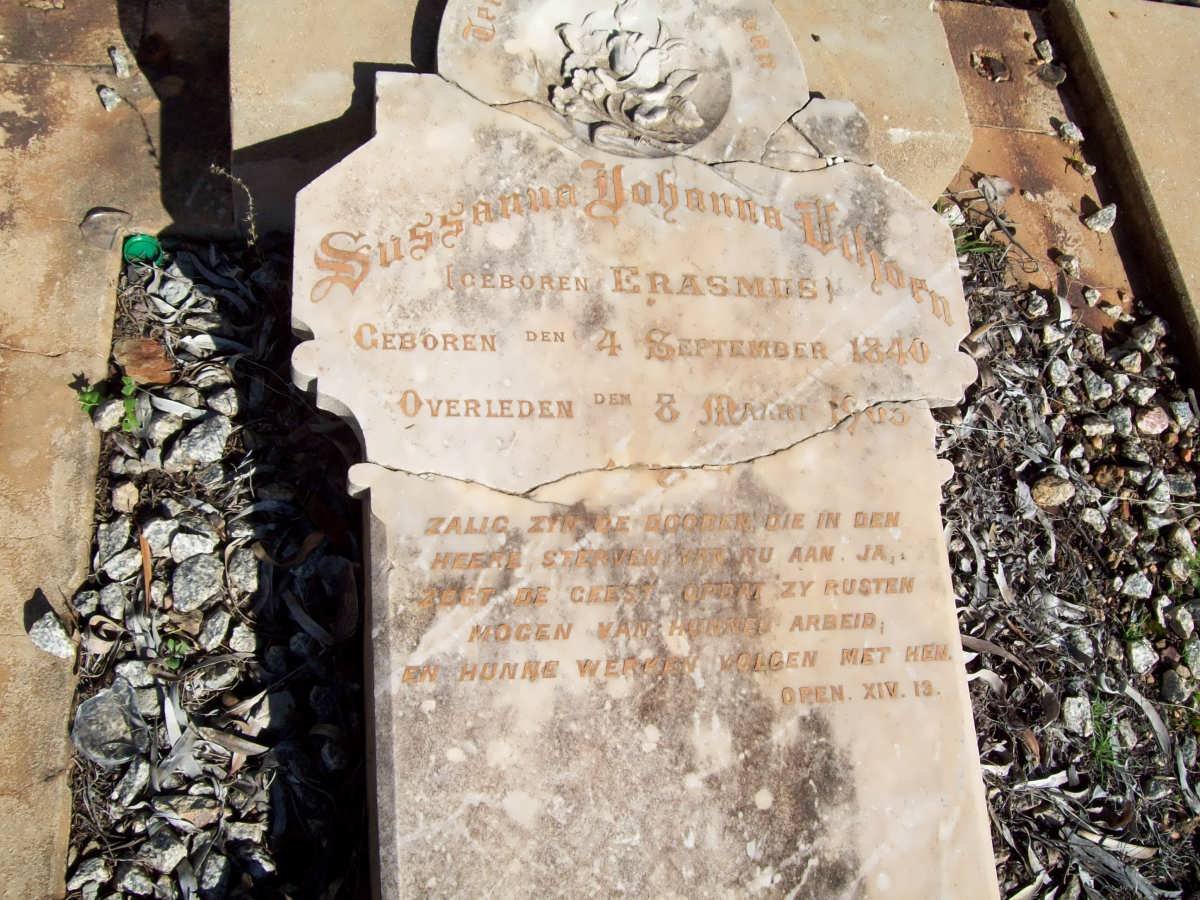 VILJOEN Sussanna Johanna  nee ERASMUS 1840-190?
