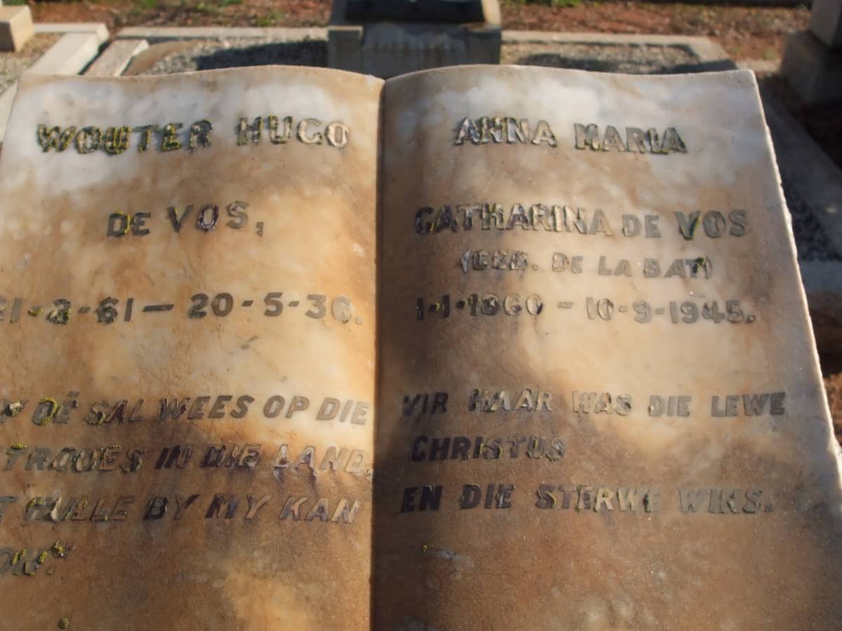 VOS Wouter Hugo, de 1861-1936 &amp; Anna Maria Catharina DE LA BAT 1860-1945