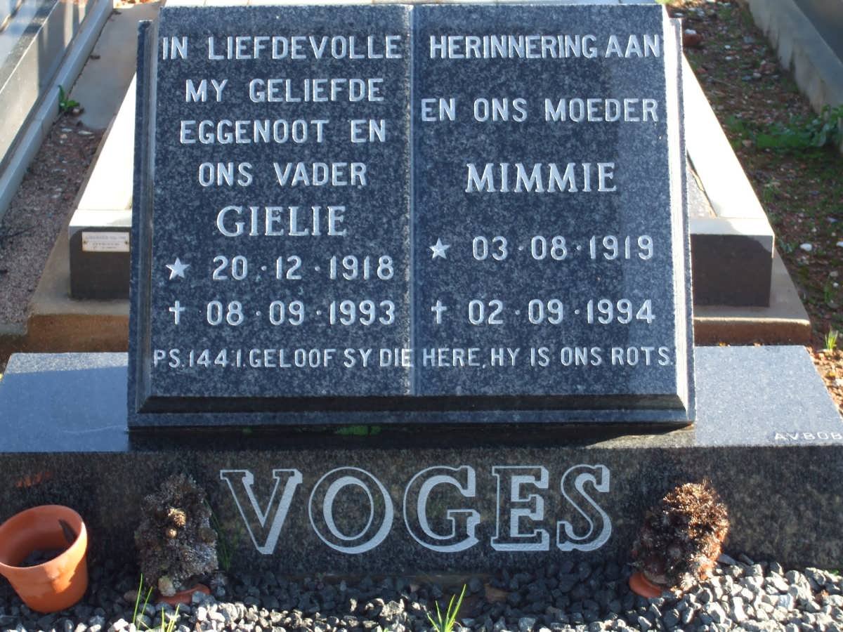 VOGES Gielie 1918-1993 &amp; Mimmie 1919-1994