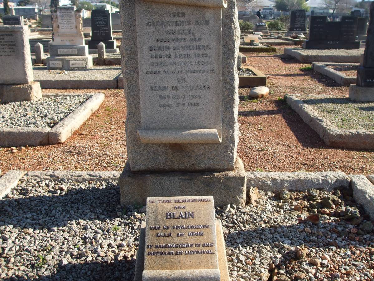 VILLIERS Blain, de 1886-1943 &amp;  Susan 1888-1934