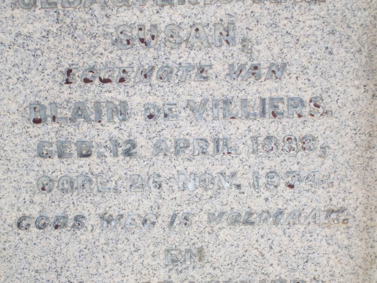 VILLIERS Blain, de 1886-1943 &amp;  Susan 1888-1934