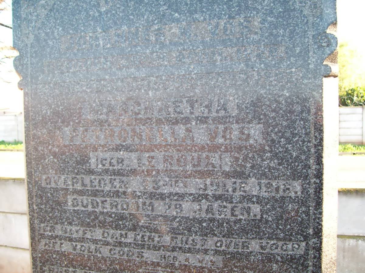 VOS Margaretha Petronella nee LE ROUX -1916