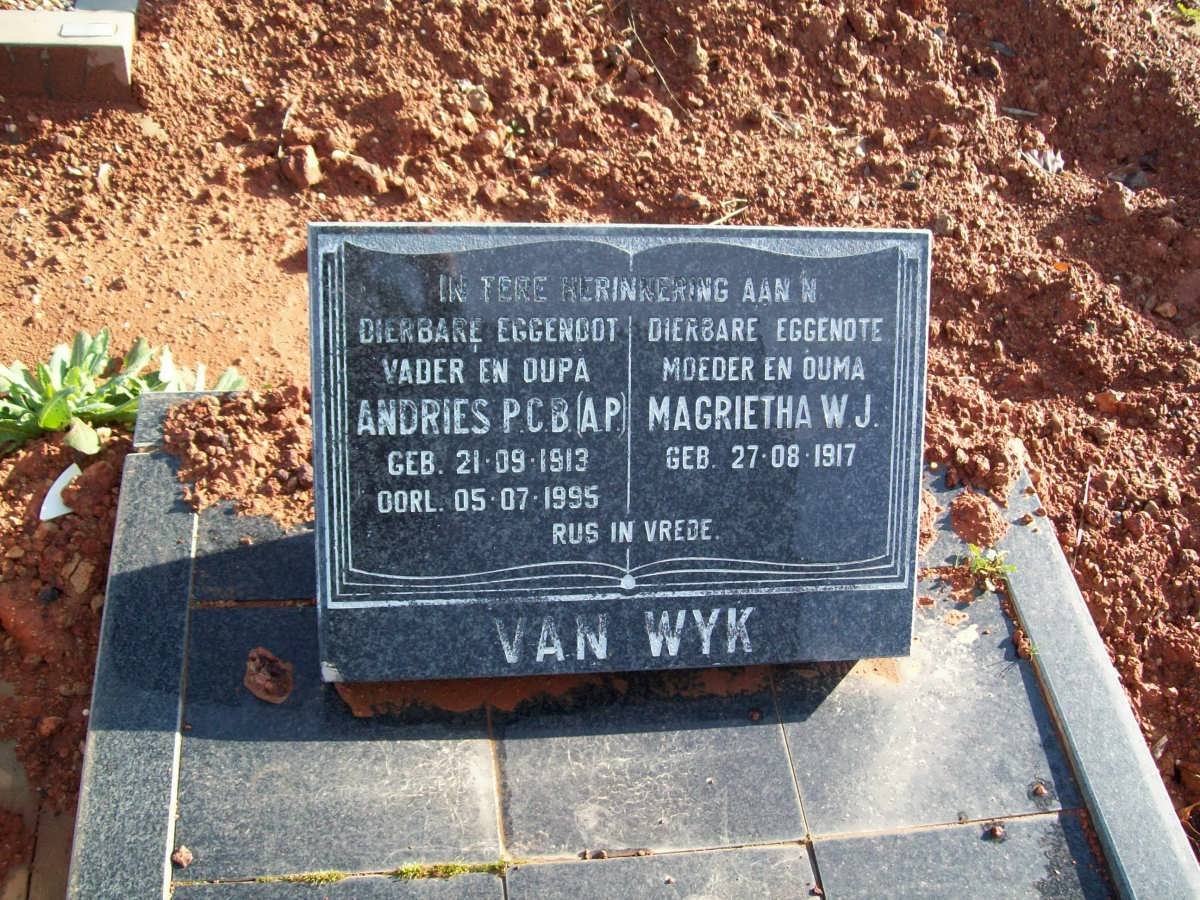 WYK Andries P.C.B., van 1913-1995 &amp; Magrietha W.J. 1917-