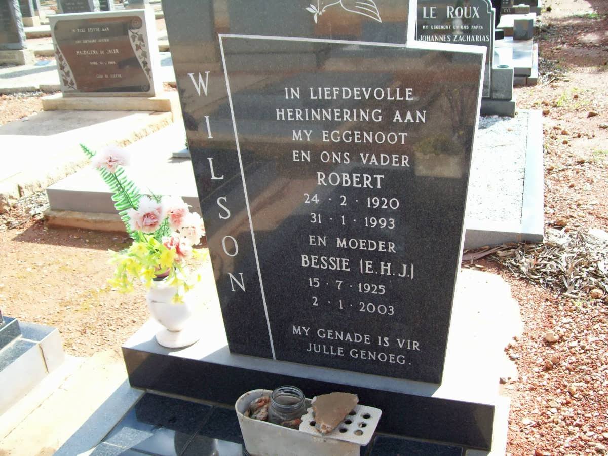 WILSON Robert 1920-1993 &amp; E.H.J. 1925-2003