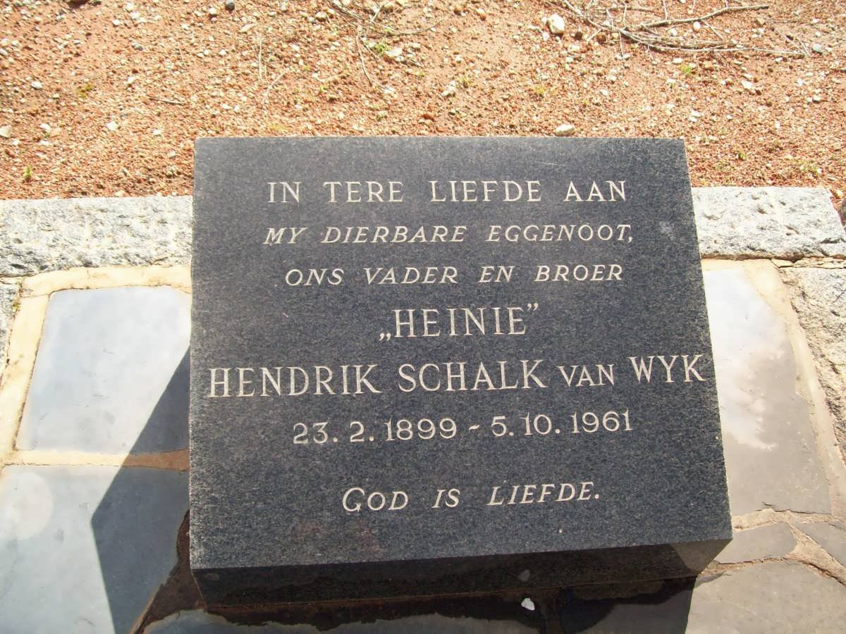 WYK Hendrik Schalk, van 1899-1961