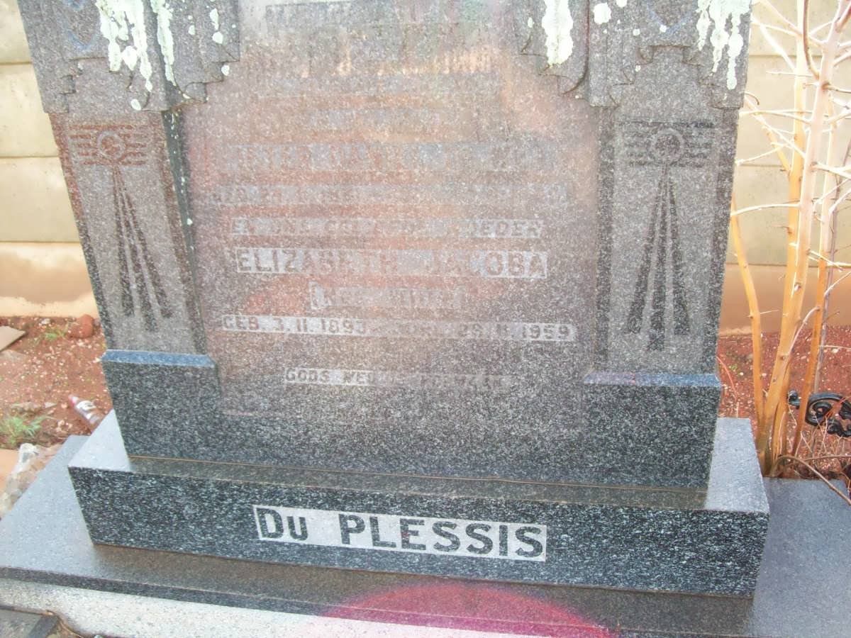 WET Pieter Daniel, de ?? - 1949 &amp; Elizabeth Jacoba ? 1893-1959
