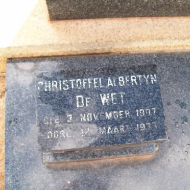 WET Christoffel Albertyn, de 1907-1977