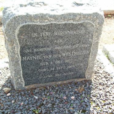 WESTHUIZEN Maynie, van der 1877-1961